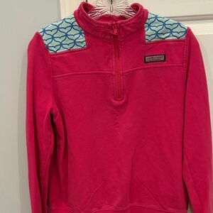 Vineyard Vines Pink Pullover with Blue Accents Size 14 or XL